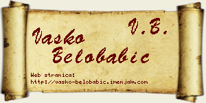 Vasko Belobabić vizit kartica